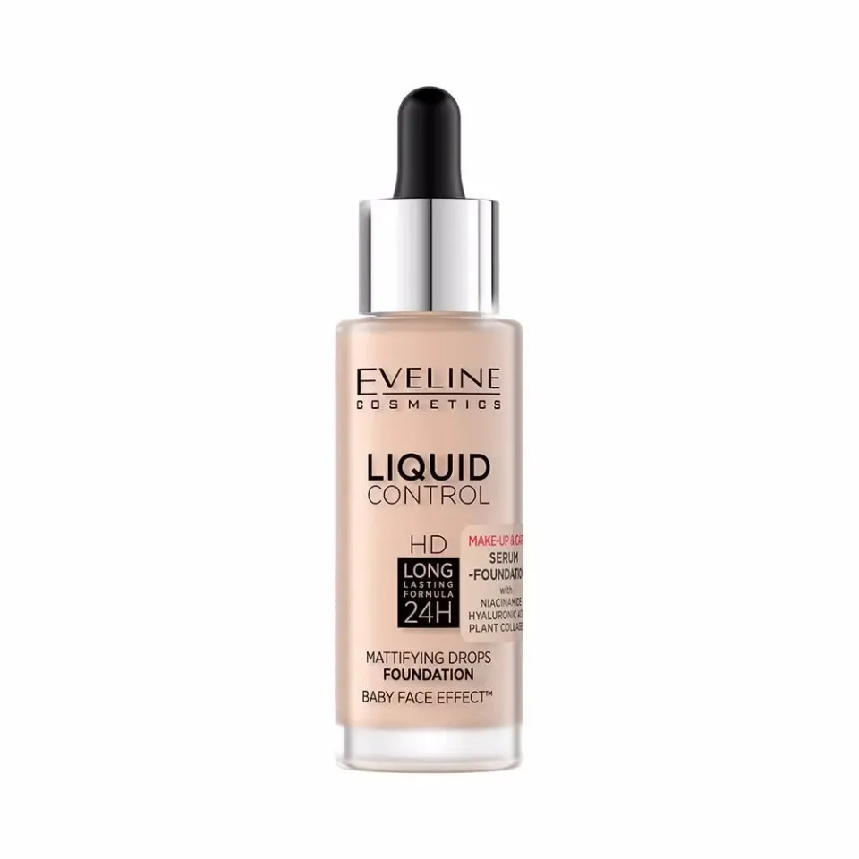 Eveline Liquid Control HD fond de teint mat niacinamide