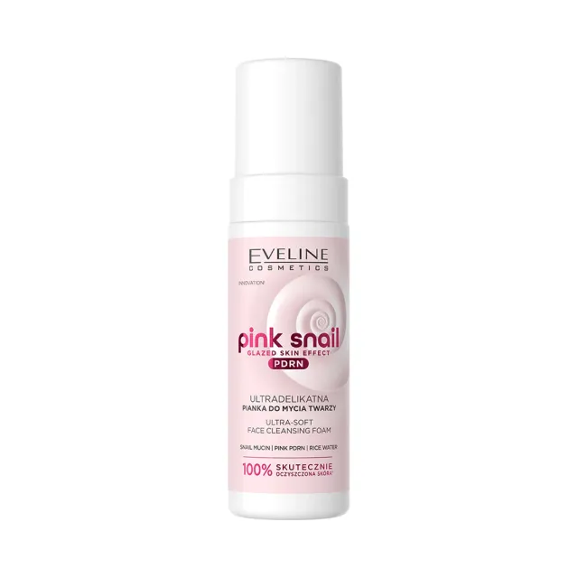 Eveline Pink Snail mousse nettoyante visage douce éclat