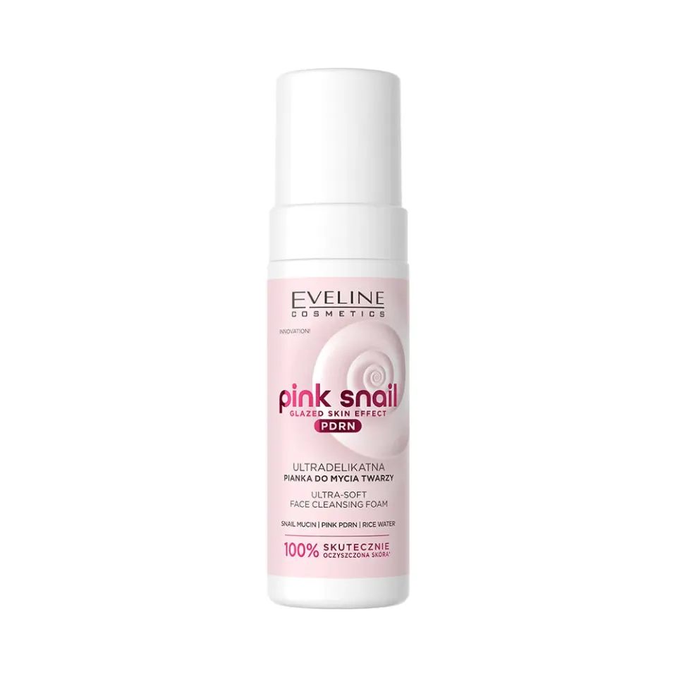 Eveline Pink Snail mousse nettoyante visage ultra-douce