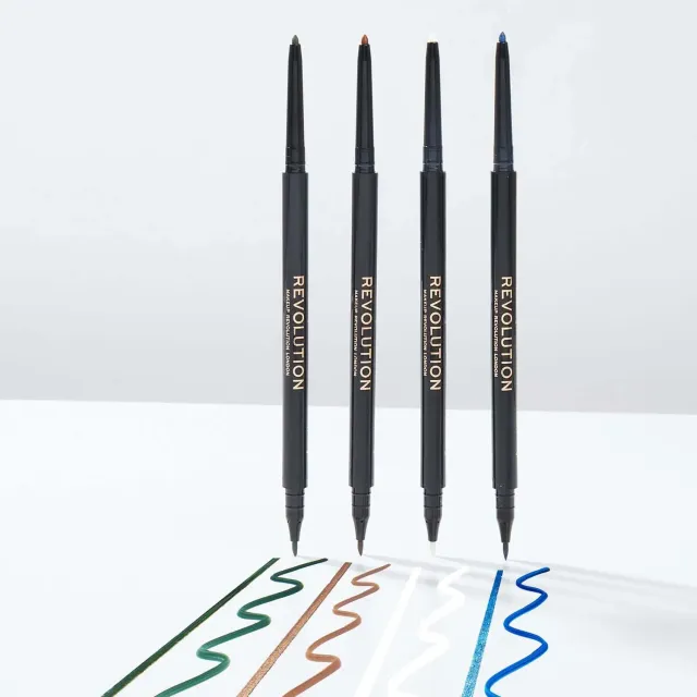 Revolution Felt & Kohl eyeliner bleu double embout feutre