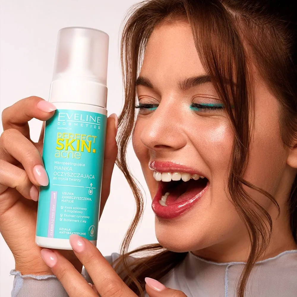 Eveline Perfect Skin Acne mousse nettoyante brosse anti-imperfections