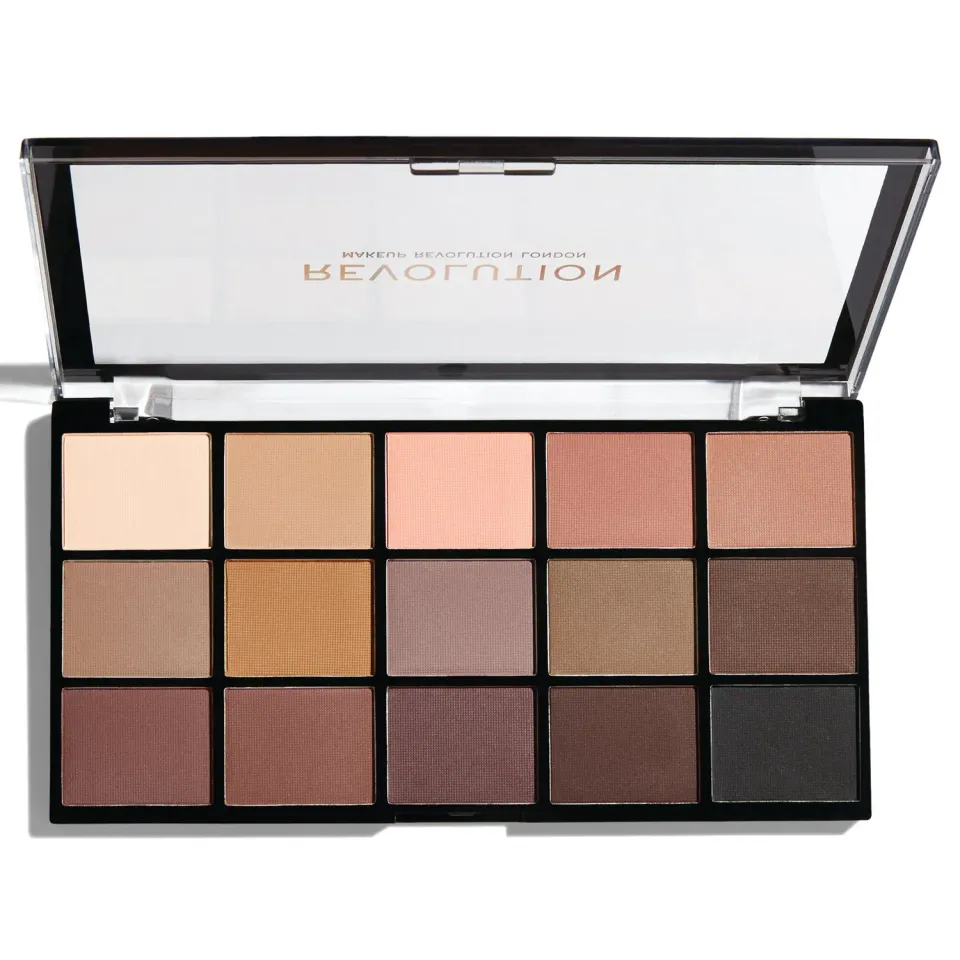 Revolution Reloaded Basic Mattes palette 15 fards nude