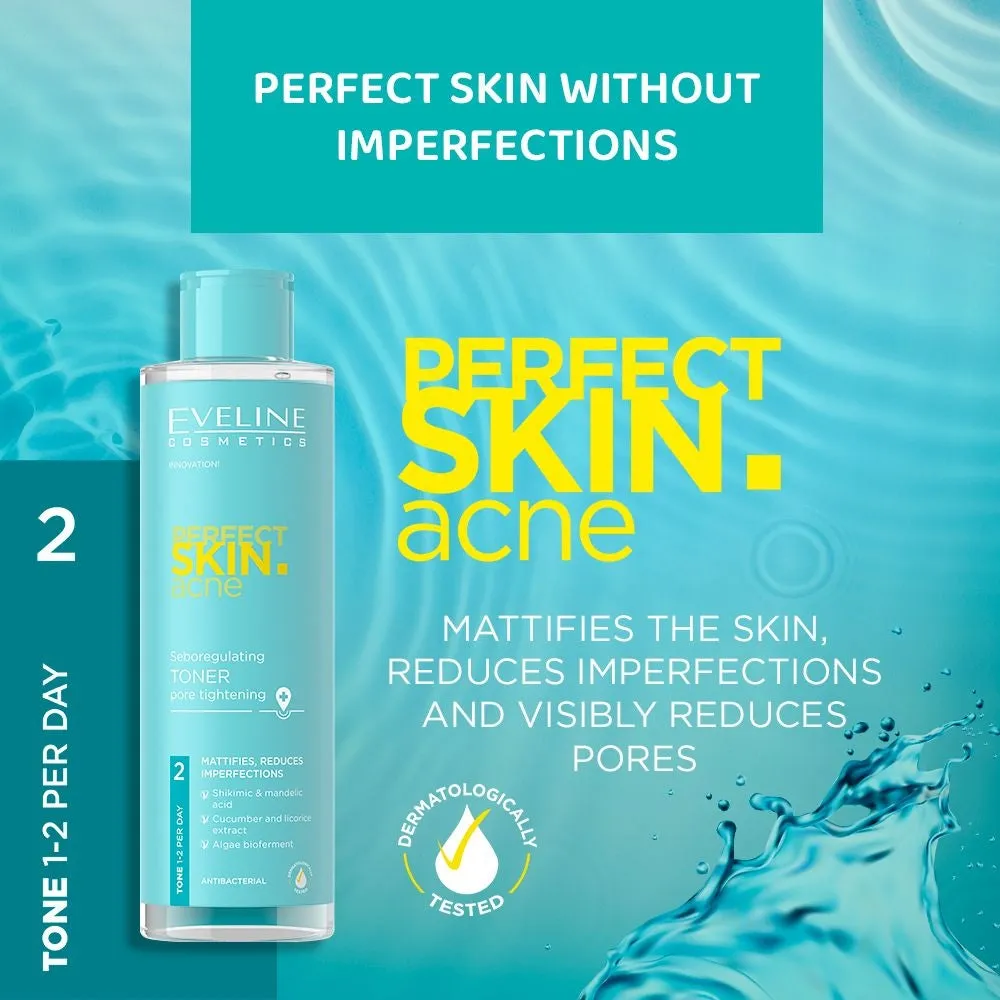 Eveline Perfect Skin Acne lotion tonique pores peau grasse