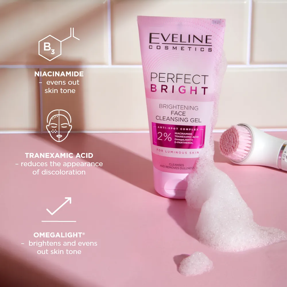 Eveline Perfect Bright gel nettoyant visage éclat unifiant
