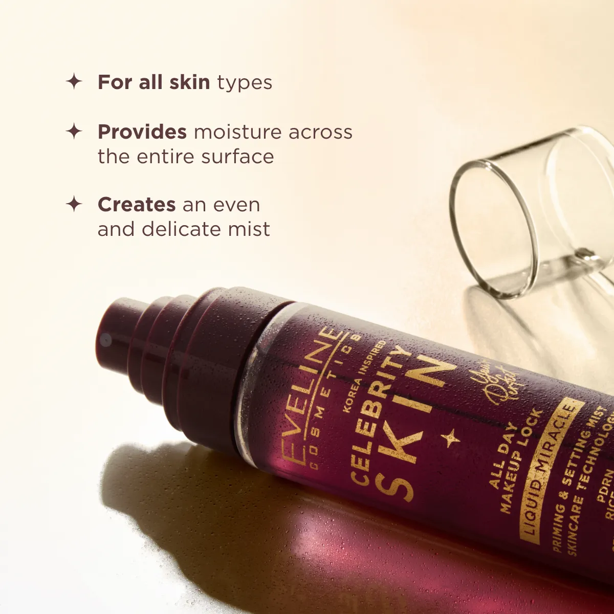 Eveline Celebrity Liquid Miracle brume fixatrice 16h vegan