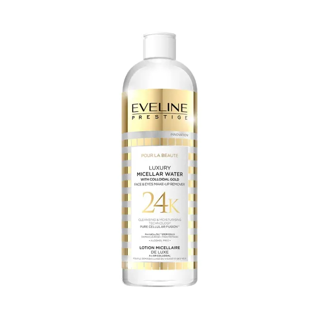 Eveline Prestige eau micellaire or colloïdal nettoyante