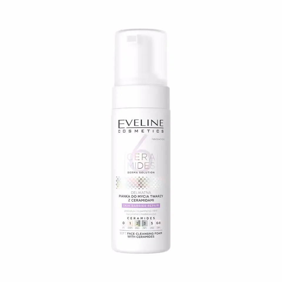 Eveline 6 Céramides mousse nettoyante visage sensible