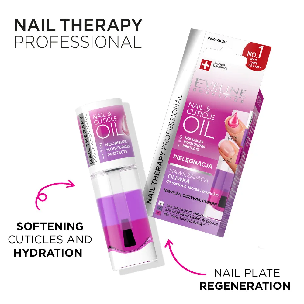 Eveline Cosmetics Nail Therapy huile cuticules ongles secs
