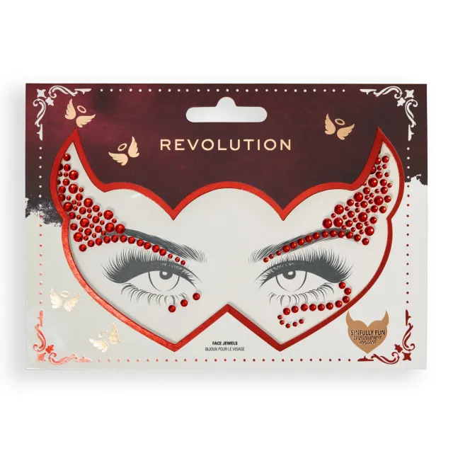 Revolution Truly Sinful strass visage Halloween rouge diable