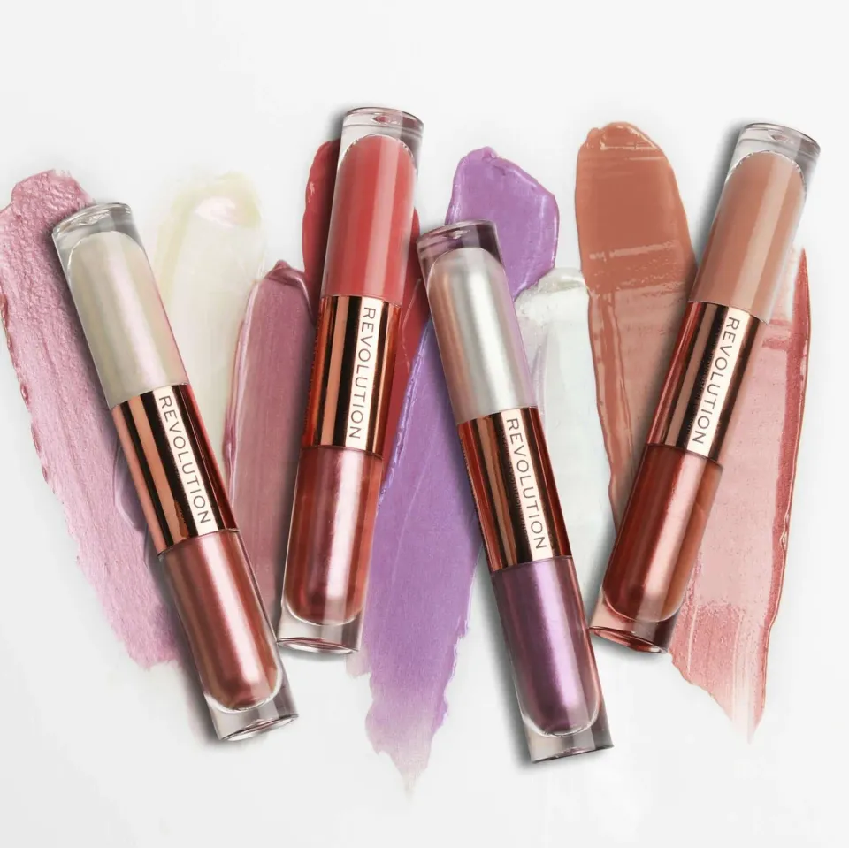 Revolution Double Up fard liquide duo mat métallique