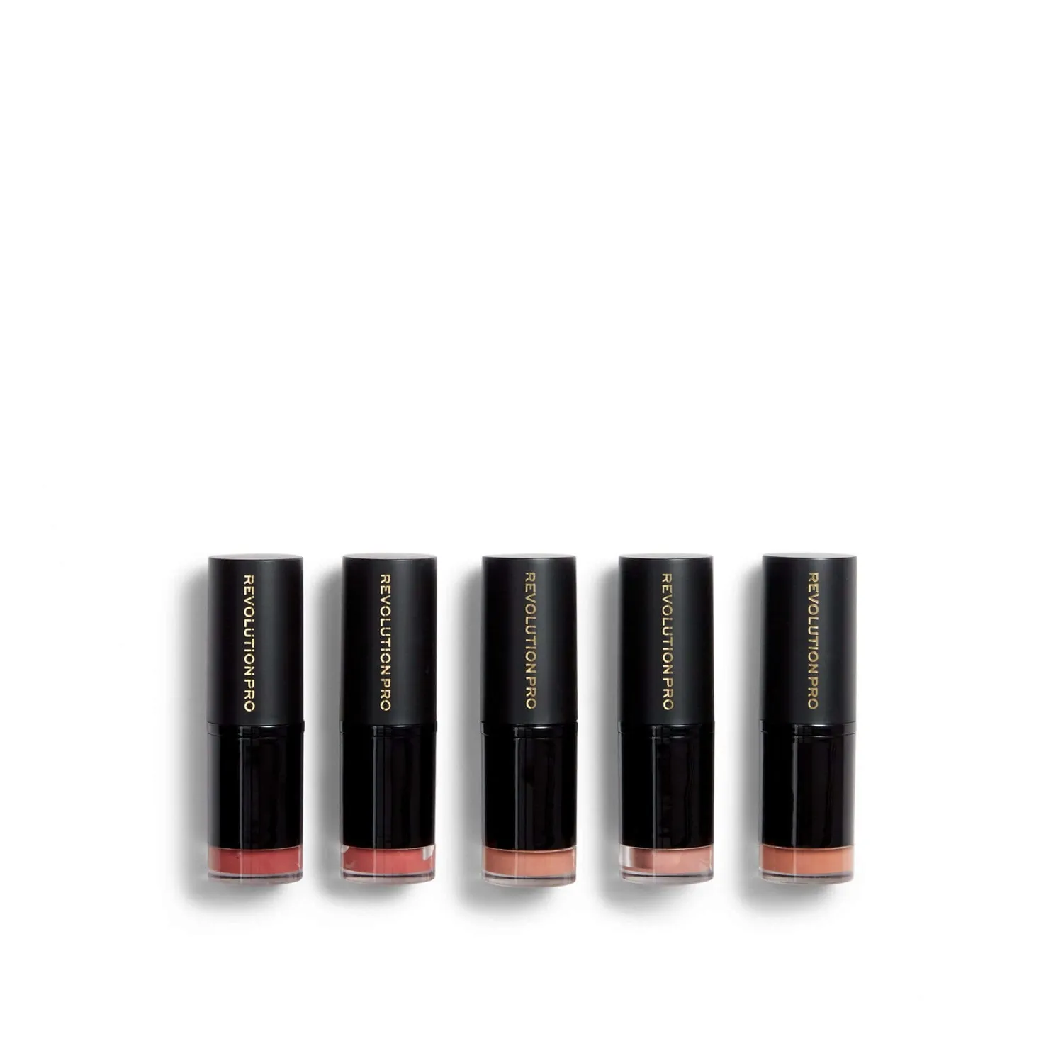 Revolution Pro Blushed Nudes coffret 5 rouges satin