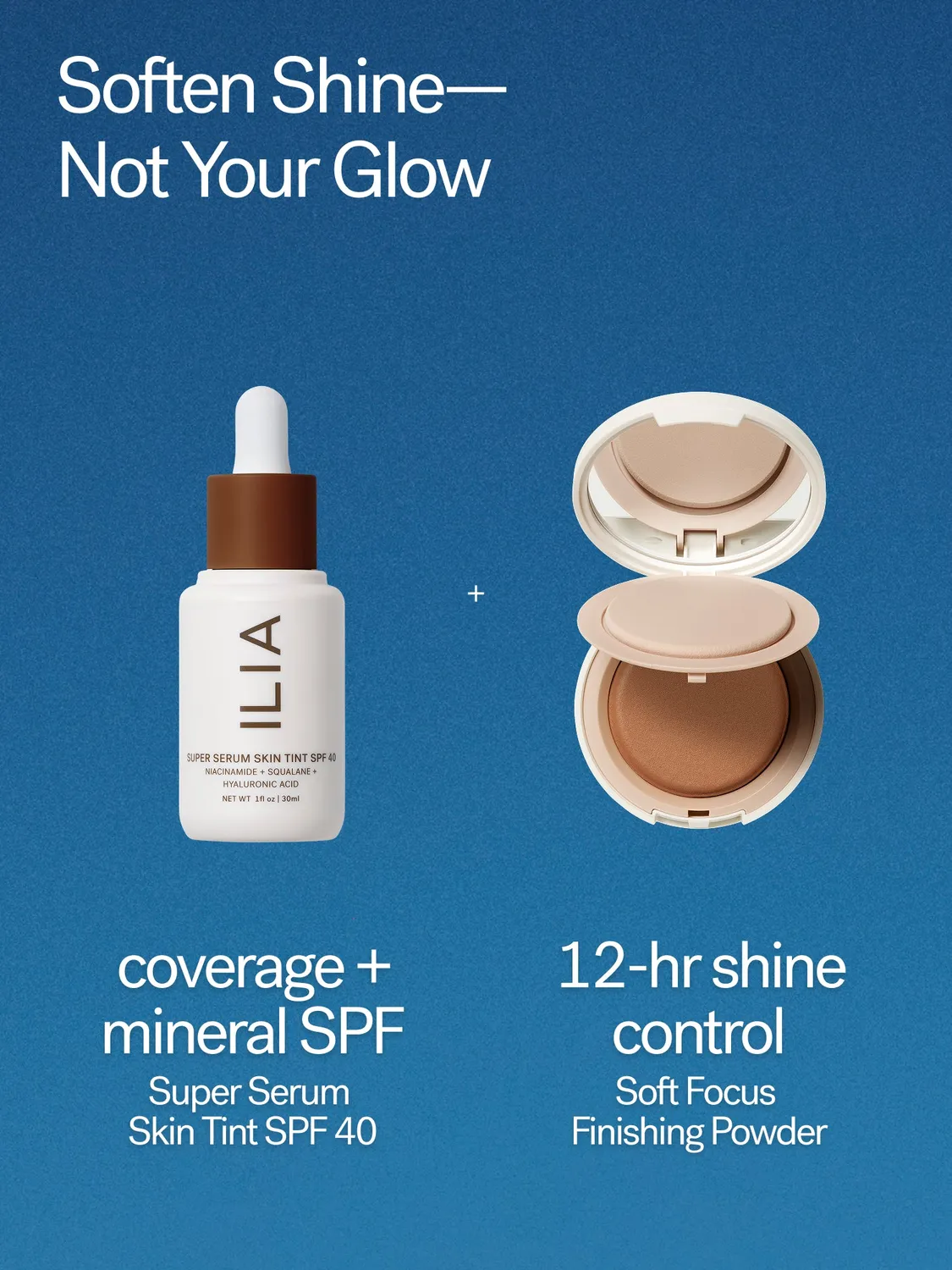 Ilia The Skin Tint Finishing Powder duo teint SPF40