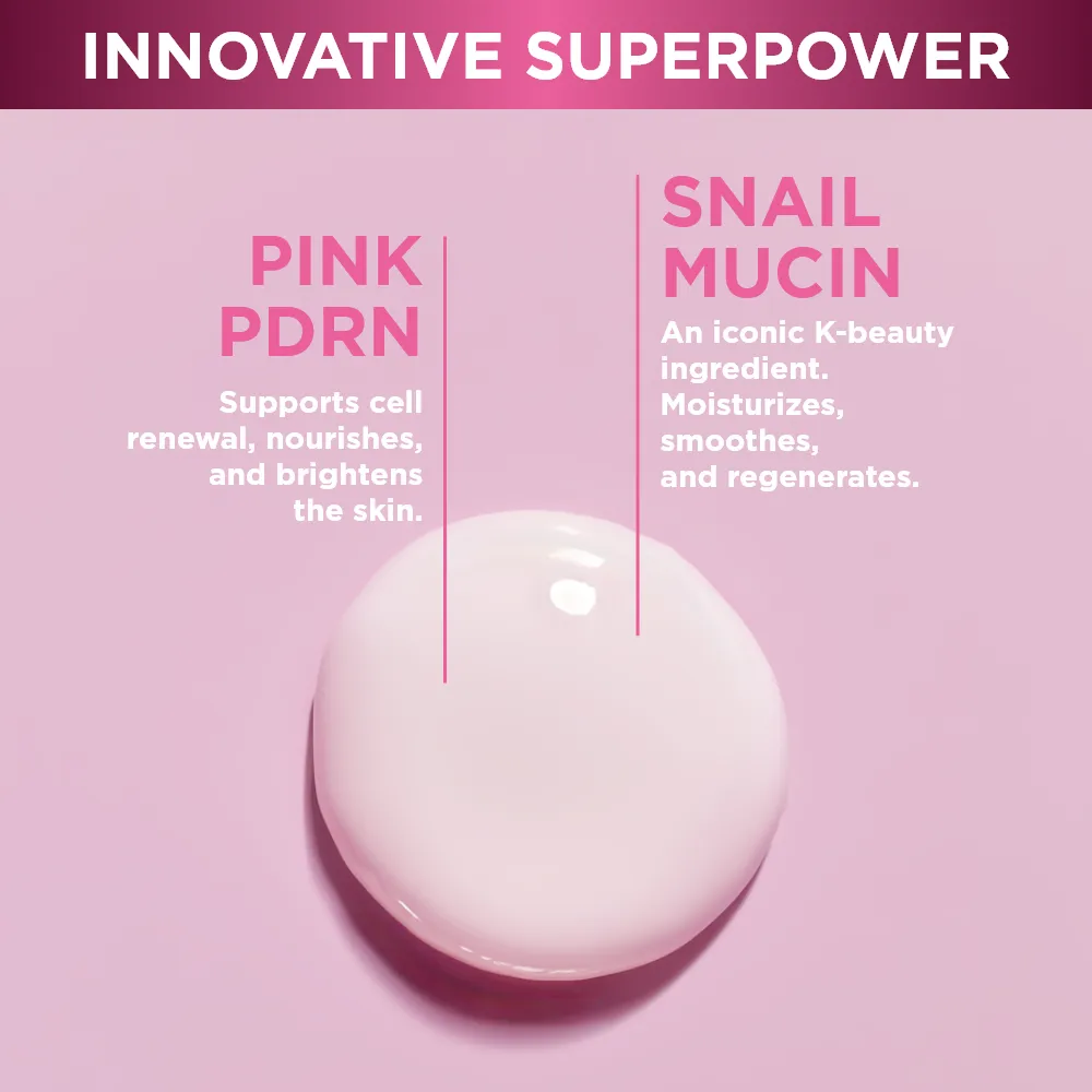 Eveline Pink Snail serum visage hydratant éclat peptides
