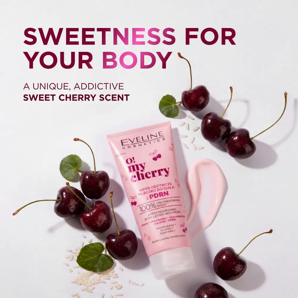 Eveline O! My Cherry lait corps nourrissant PDRN cerise