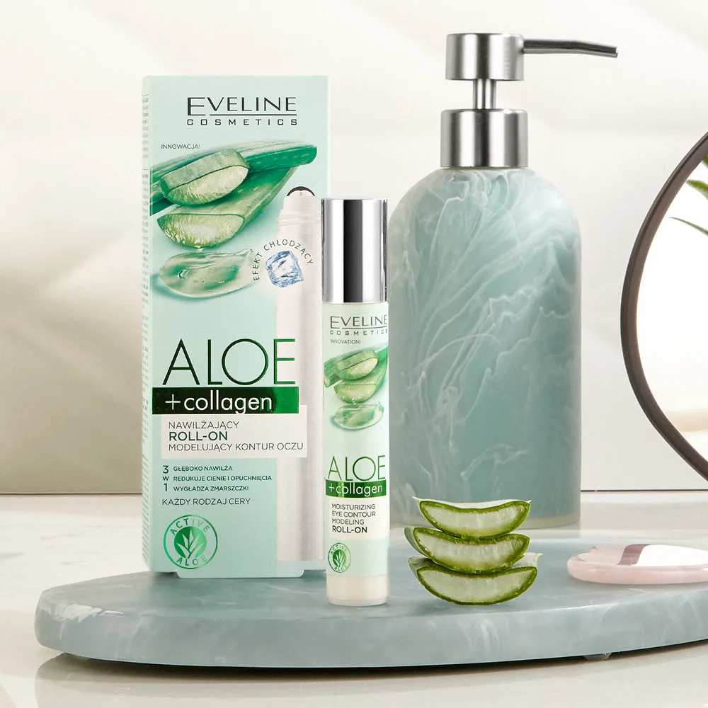 Eveline Aloe Collagen gel contour des yeux roll-on hydratant