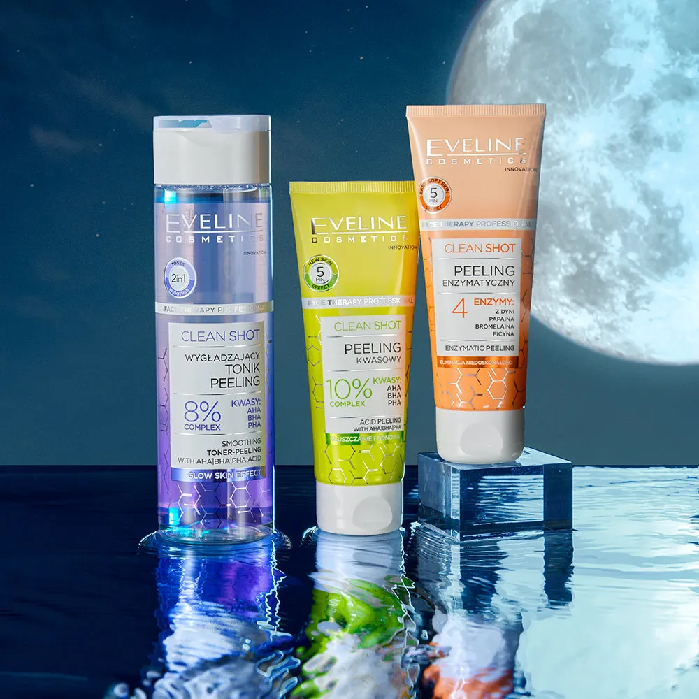 Eveline Clean Shot peeling enzymatique visage peau sensible