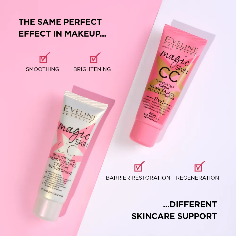 Eveline Magic Skin CC crème anti-rougeurs hydratante teinte neutre