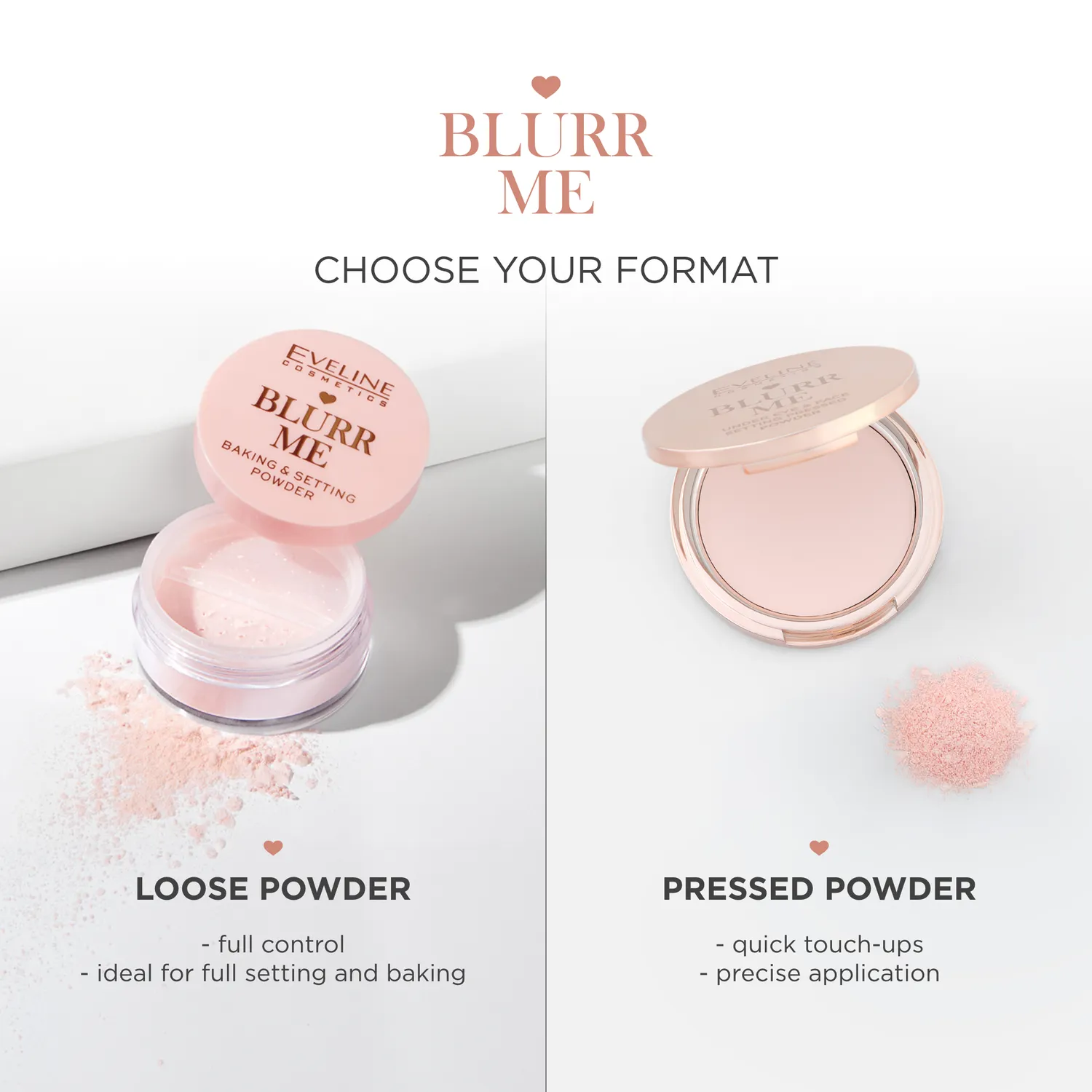 Eveline Blurr Me poudre pressée visage rosée matifiante