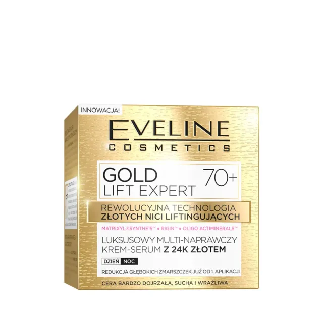 Eveline Gold Lift Expert 70+ crème sérum or 24 carats