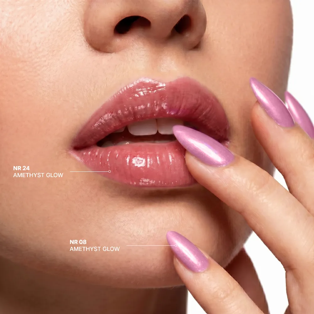 Eveline Cosmetics Amethyst Glow coffret lèvres ongles 2 pièces