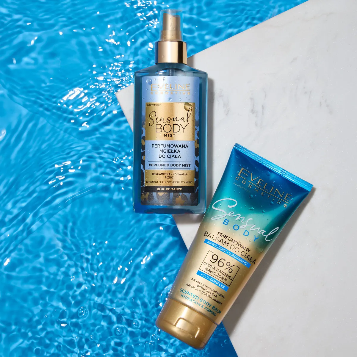 Eveline Blue Romance coffret corps lotion 200 ml + spray fruité