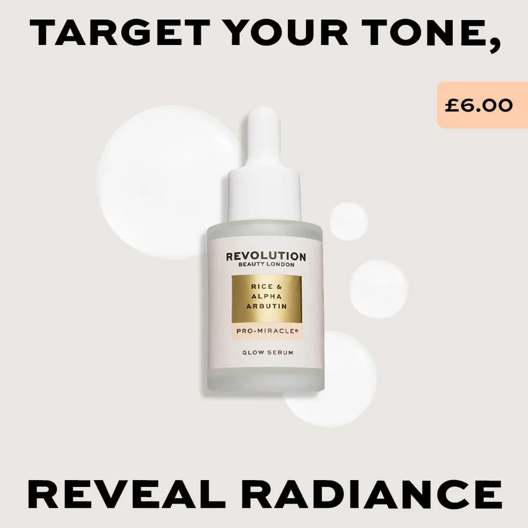 Revolution Pro Miracle sérum riz arbutine éclat anti-taches