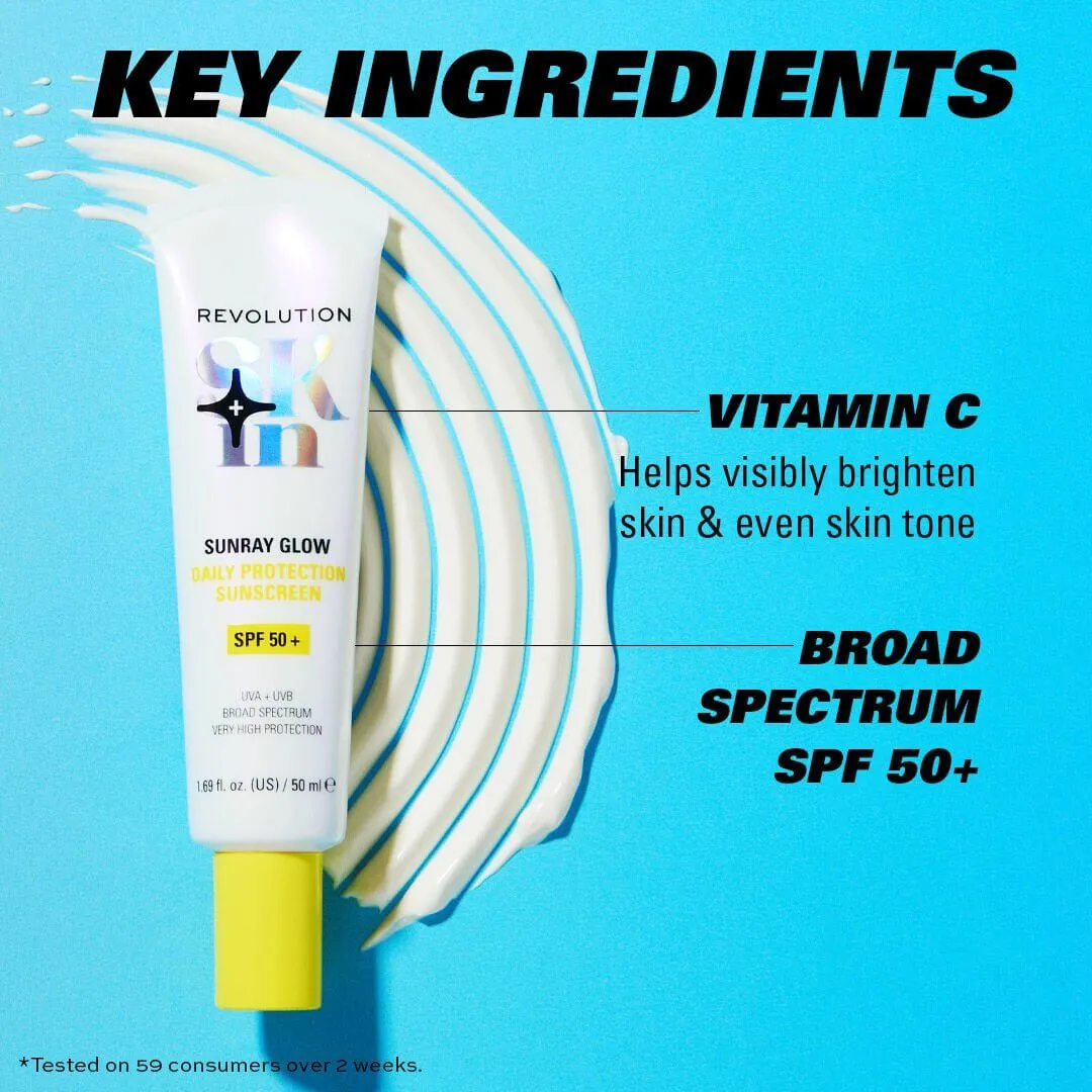 Revolution Skin Sunray Glow solaire SPF50+ vitamine C