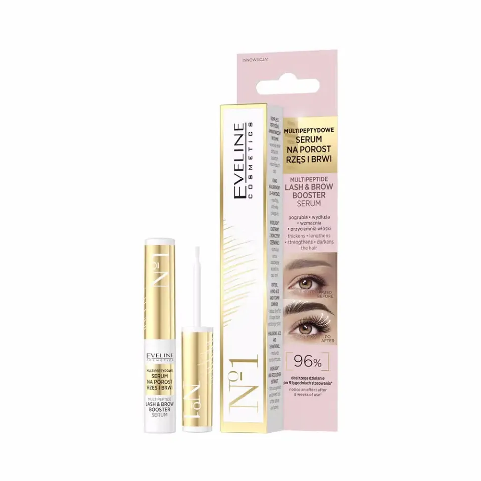 Eveline SOS Lash Booster sérum cils sourcils multipeptide