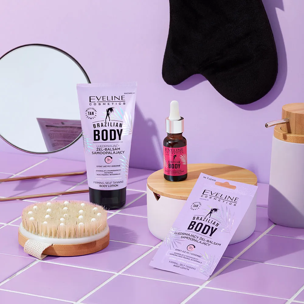Eveline Cosmetics Brazilian Body Holiday coffret autobronzant gel + gouttes