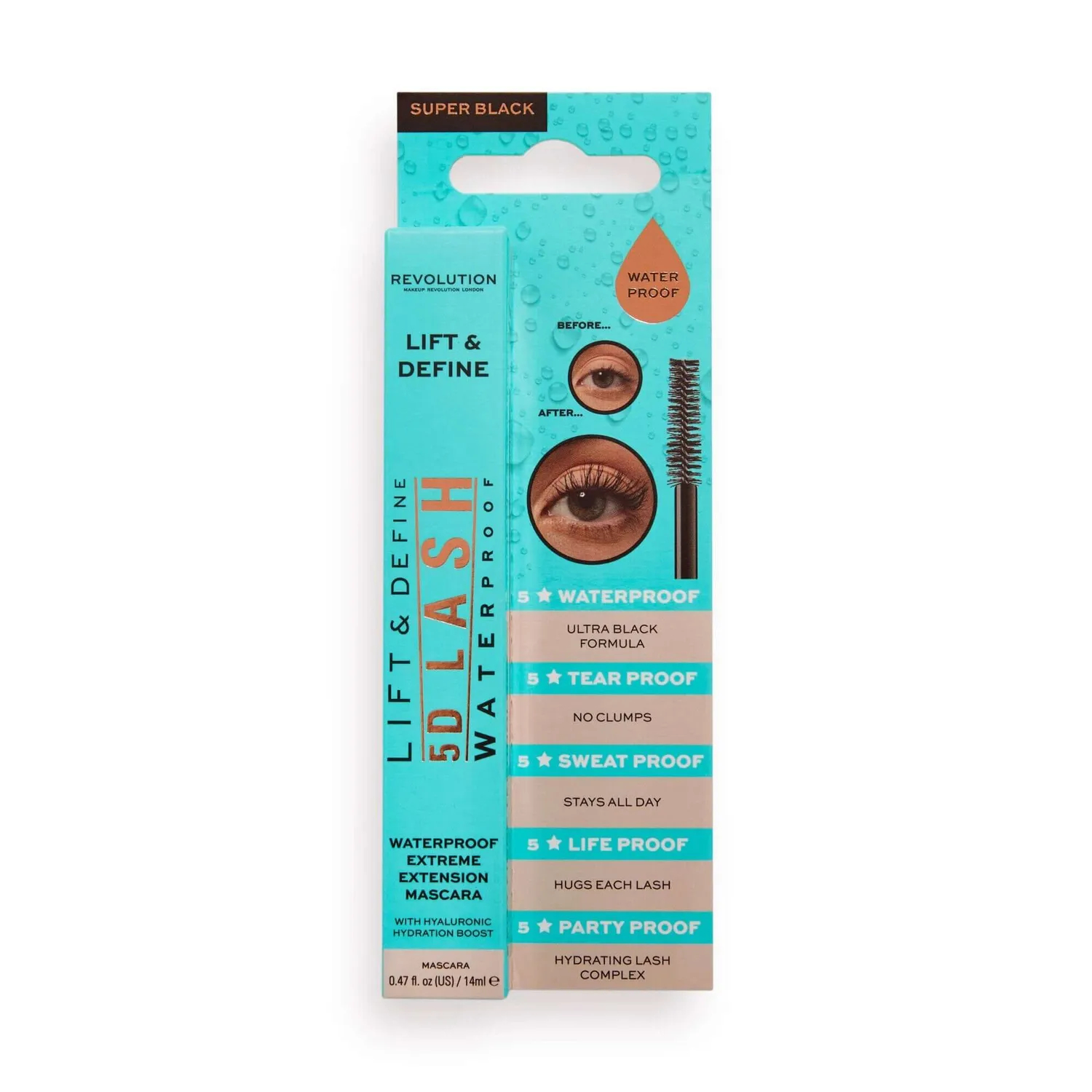 Revolution 5D Lash mascara waterproof noir longueur extrême