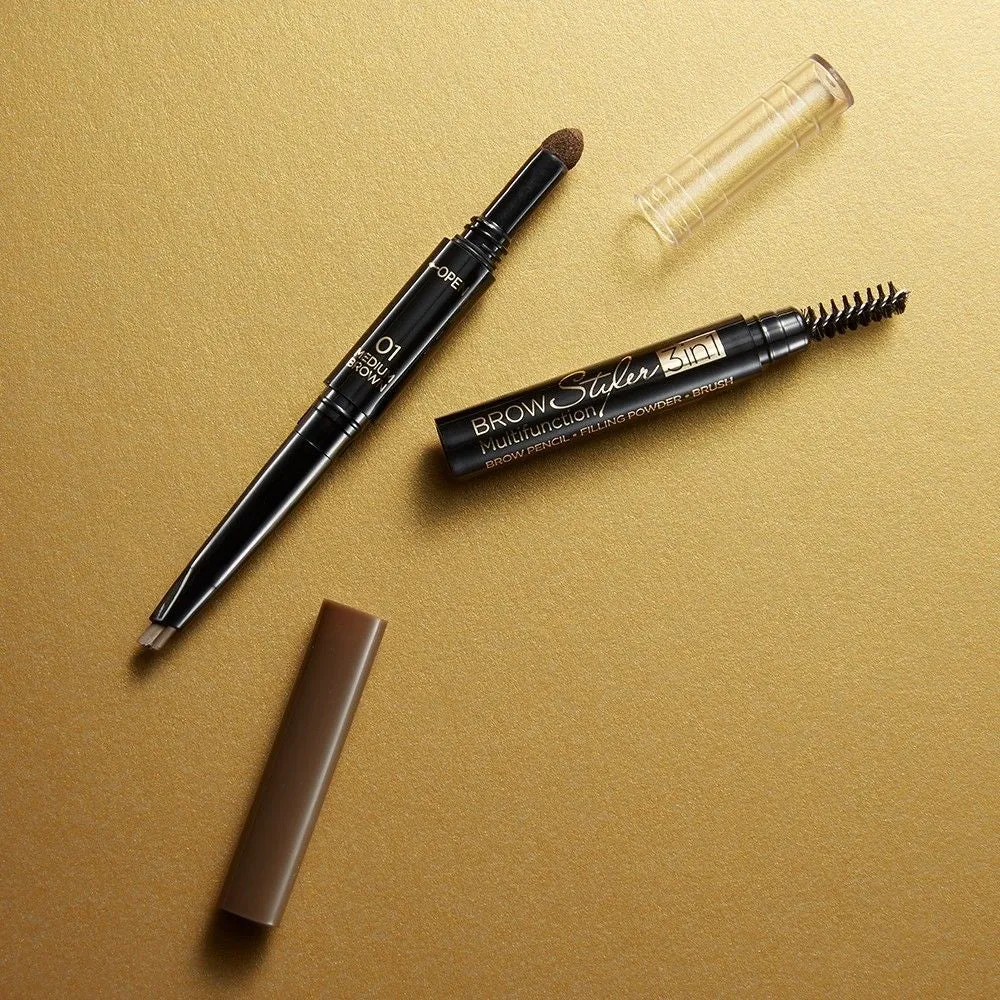 Eveline Brow Styler 3en1 crayon sourcils brun moyen 01