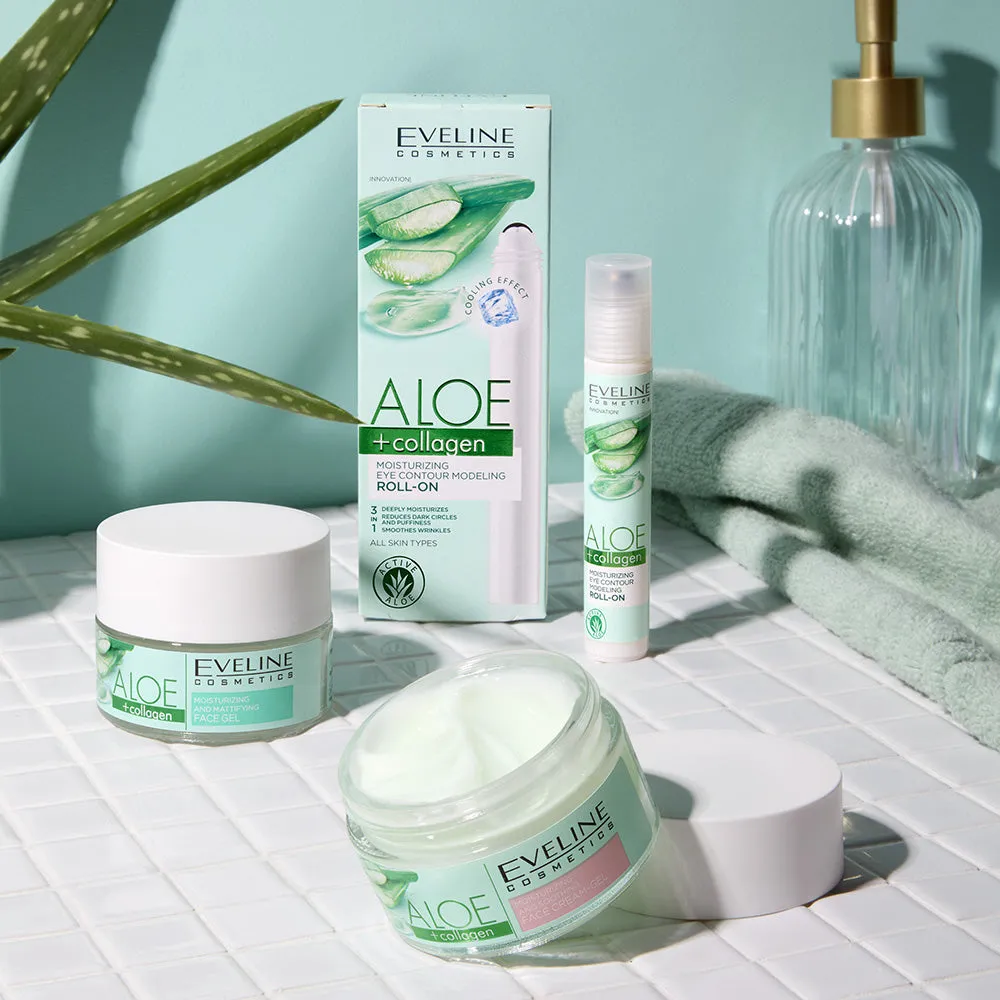 Eveline Aloe Collagen gel contour des yeux roll-on hydratant