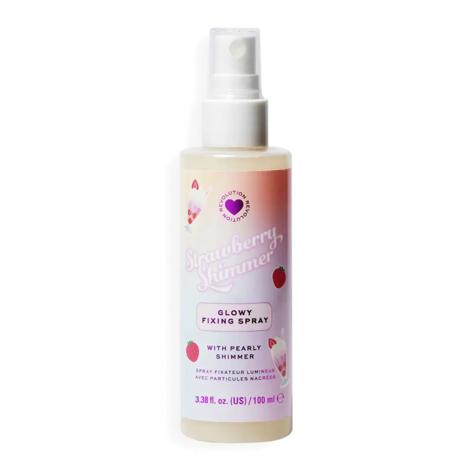 I Heart Revolution Strawberry Milkshake spray fixateur glow fraise
