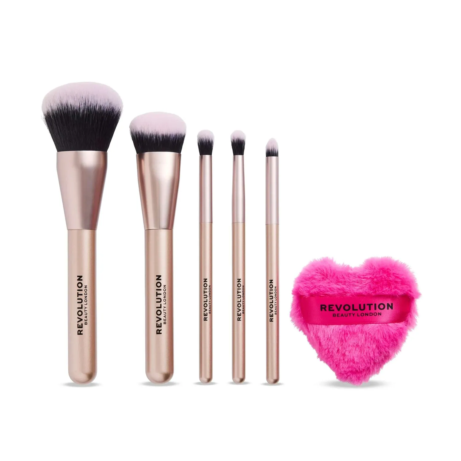 Revolution Candy Glam set 6 pinceaux teint yeux houppette