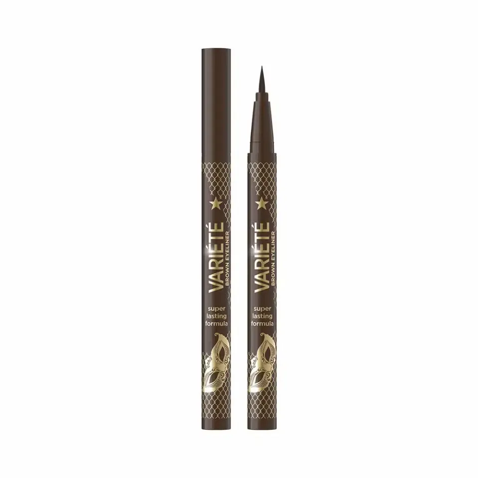 Eveline eyeliner feutre brun précis maquillage yeux jour et soir
