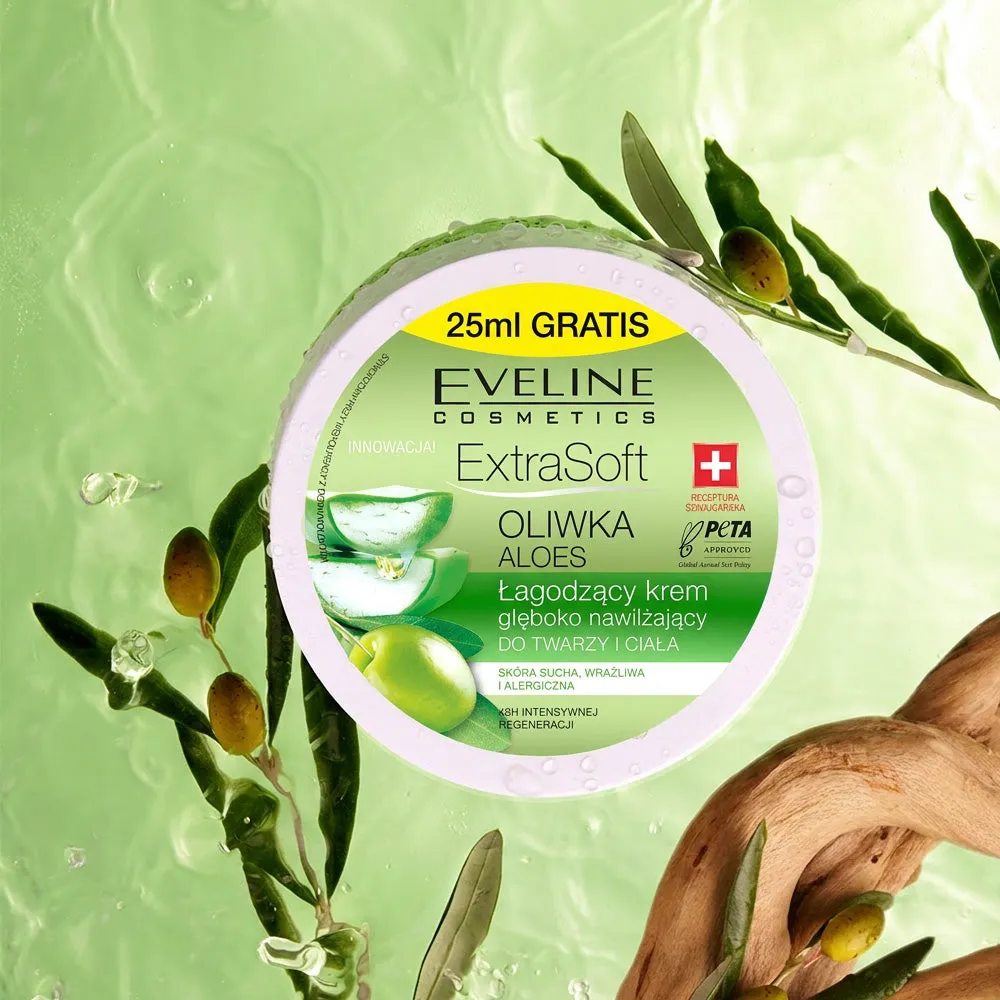 Eveline Extra Soft crème visage corps olive aloe hydratante