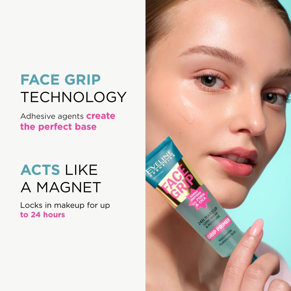 Eveline Grip Face Grip base maquillage gel vert