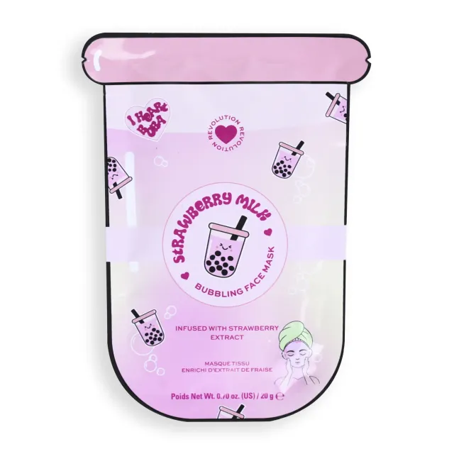 I Heart Revolution Bubble Tea masque tissu fraise hydratant