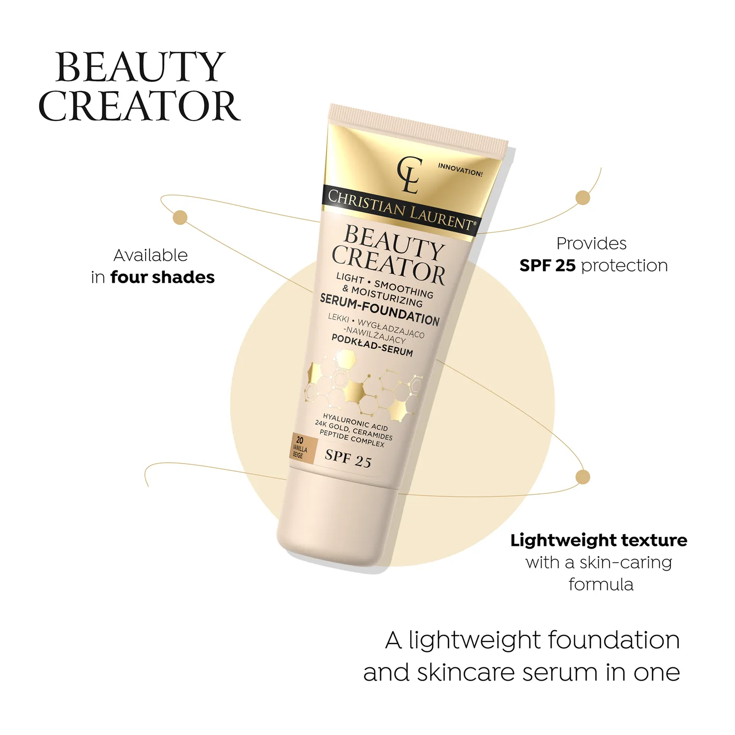 Eveline Christian Laurent Beauty Creator fond sérum SPF25 05 porcelaine