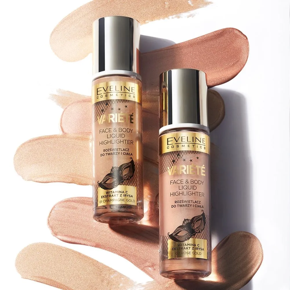 Eveline Variété enlumineur liquide visage corps 01 Champagne Gold