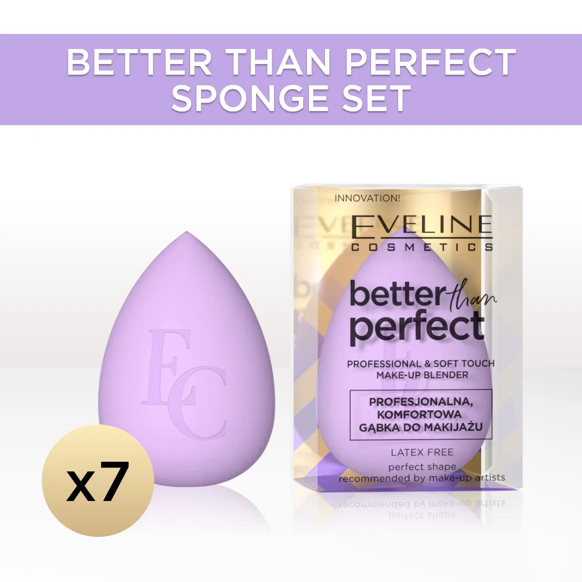 Eveline Better Than Perfect set 7 éponges teint lavables