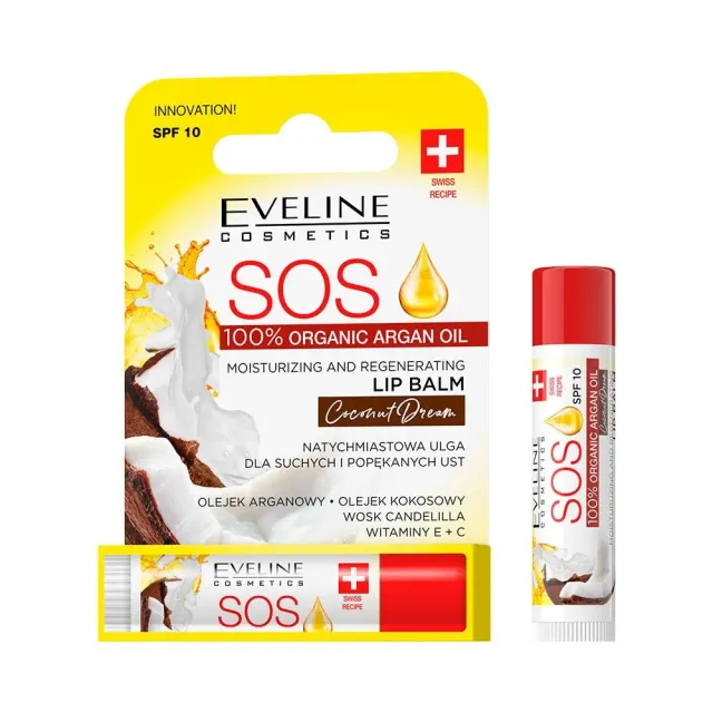 Eveline Oh! My Lips baume à lèvres SOS Coconut Dream coco