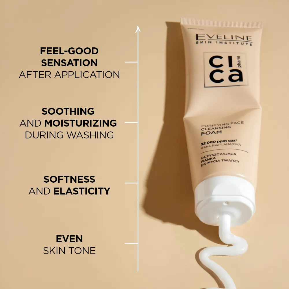 Eveline Skin Institute Cica Pharm mousse nettoyante visage purifiante