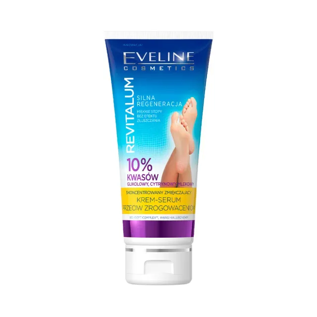 Eveline Revitalum crème sérum pieds anti-callosités 10% AHA