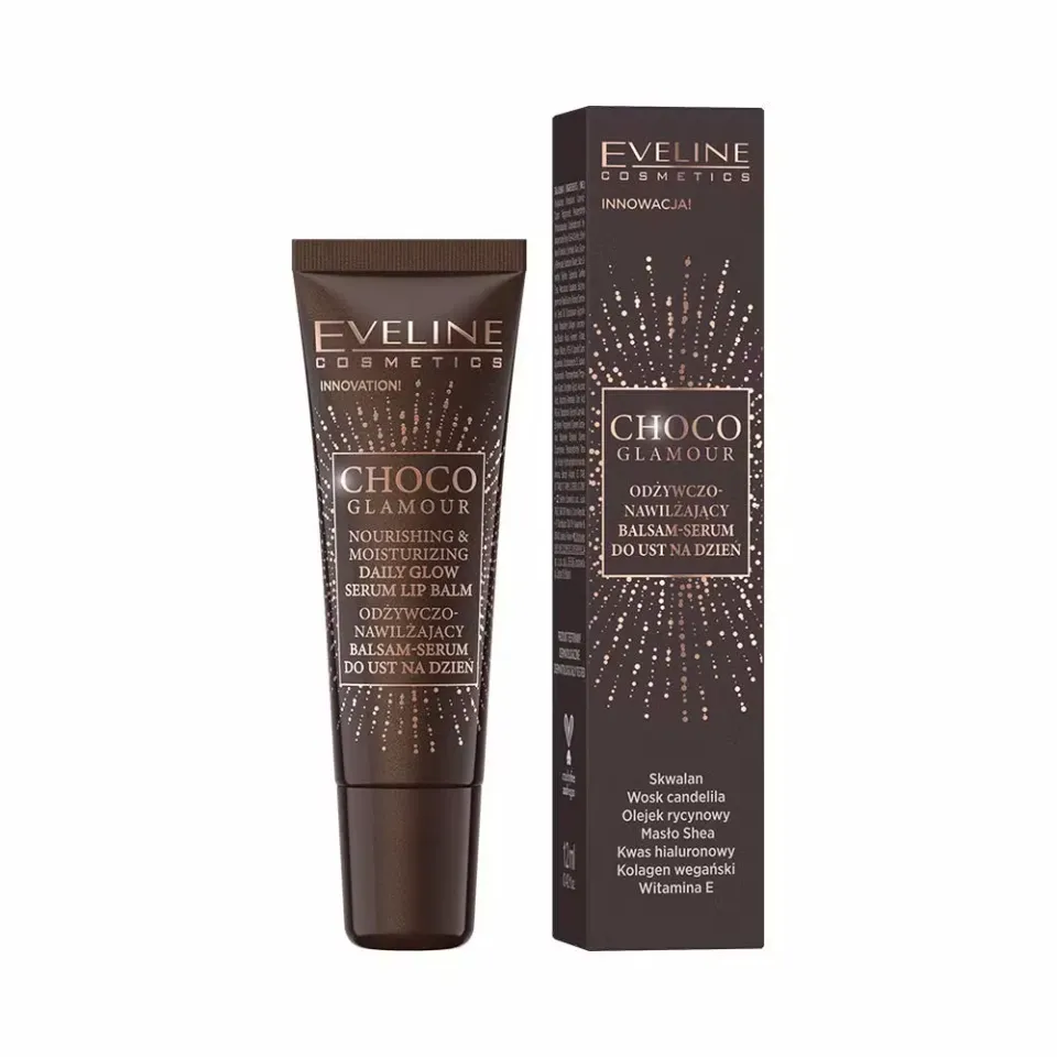 Eveline Cosmetics Choco Glamour baume-sérum lèvres nourrissant