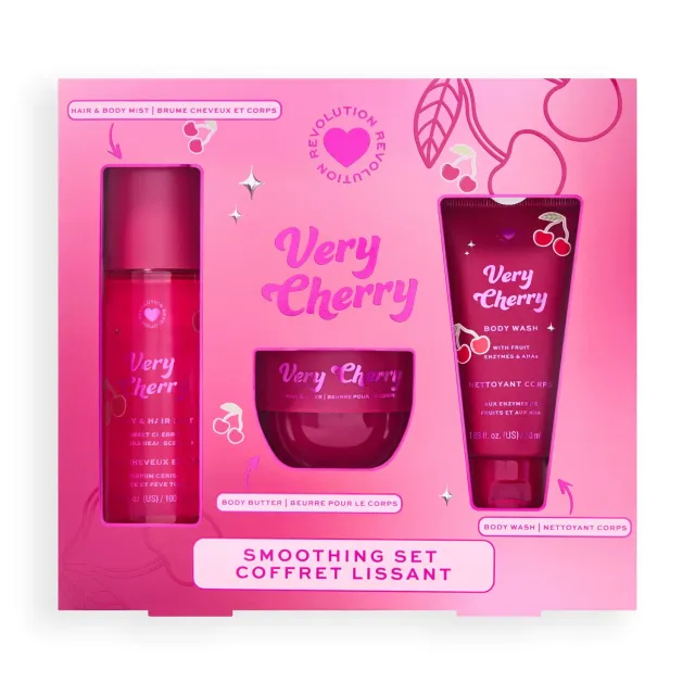 I Heart Revolution Very Cherry coffret corps cerise 3 pièces
