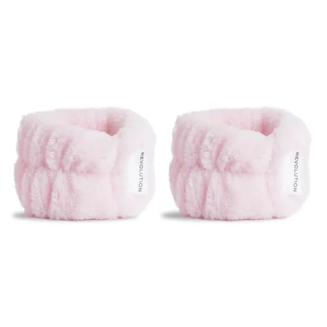 Revolution Skincare bracelets poignets anti-goutte rose lot 2