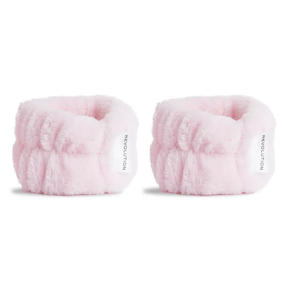Revolution Skincare bracelets poignets anti-goutte rose lot 2