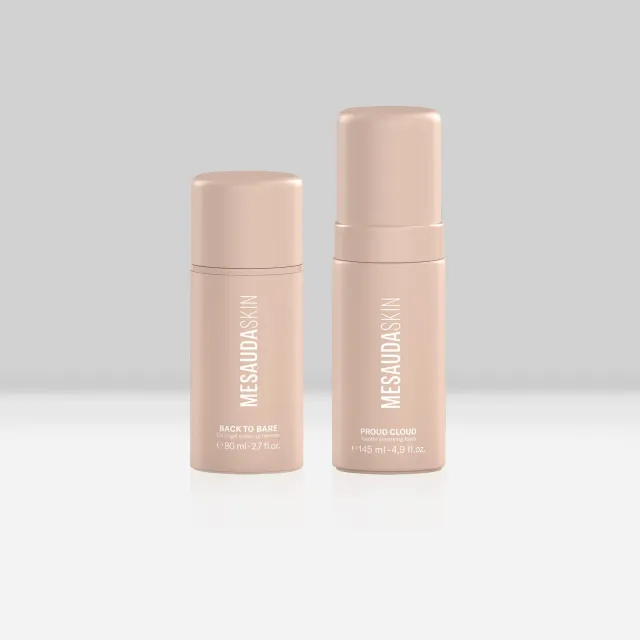 Mesauda Double Cleansing kit huile-gel + mousse nettoyante