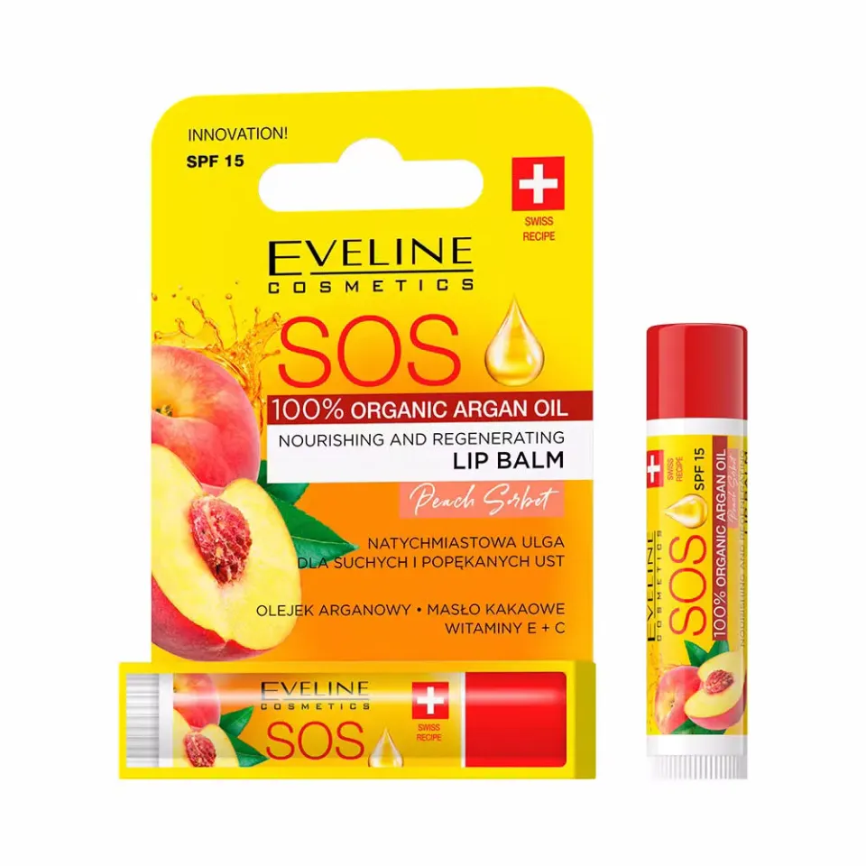 Eveline Cosmetics Oh! My Lips S.O.S baume lèvres Peach Sorbet